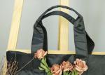 Black Oxford Non Woven Tote Bags Multi Pockets Three Dimensional Soft Body