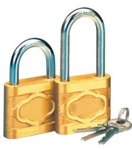 Quality Cast Globe Brass High Security Padlock Short / Long Beam With Three Iron Keys wholesale