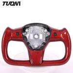 Gloss Full Red Carbon Fiber Steering Wheel For Tesla Model 3 Y X S ODM
