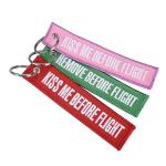 Non - Toxic Embroidered Key Tags Comfortable Touchness For Advertising