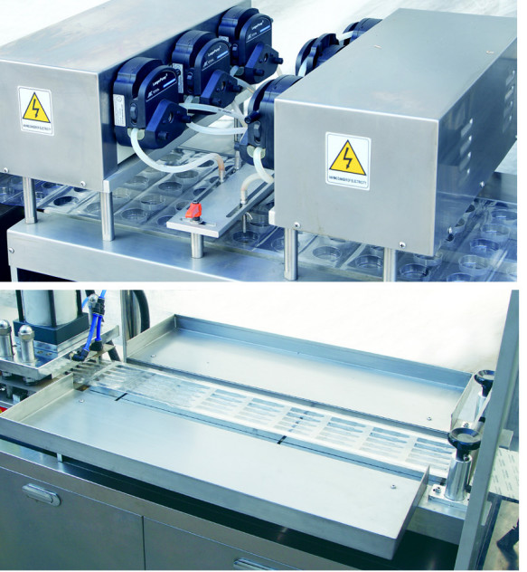 PVC Aluminum Foil Blister Packaging Machine With Peristaltic Pump Feeding