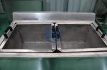 Gas / Electric Heating Chicken Deep Fryer Machine Commercial Two Baskets