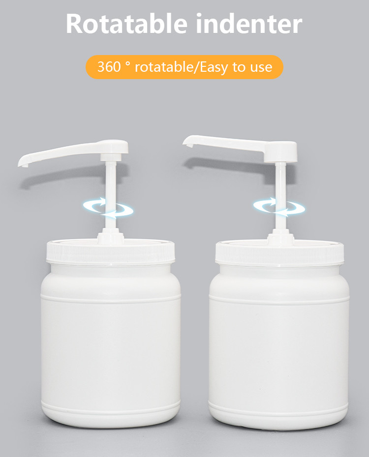 PP Material Square Syrup Pump Dispenser Kit 5ml 8ml 10ml Dosage For 1700ml Bottle