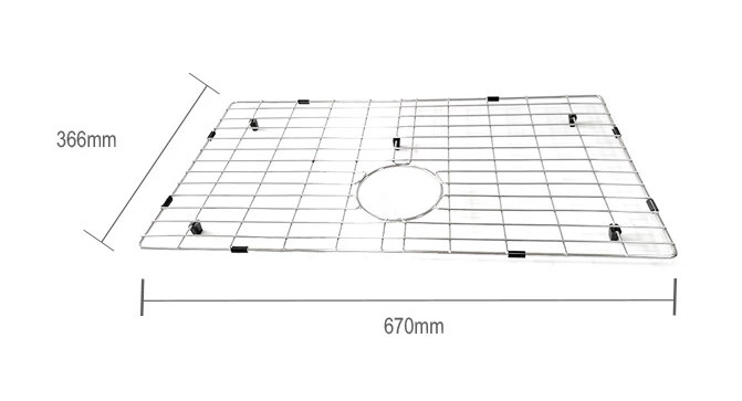 Electrolytic Polishing Kitchen Sink Accessories 304 Stainless Steel Metal Wire Sink Bottom Grid