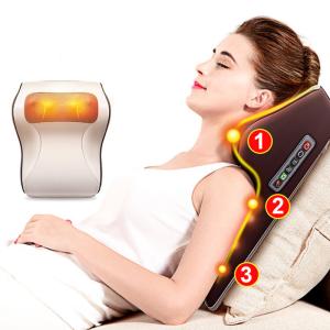 Quality Light Brown Electric Back Massager Gross Weight 1.5KG With 16 Massage Balls wholesale