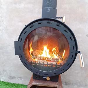 Quality Decorative Wood Burning Rotating Fireplace Ceiling Mounted Suspended Stove wholesale