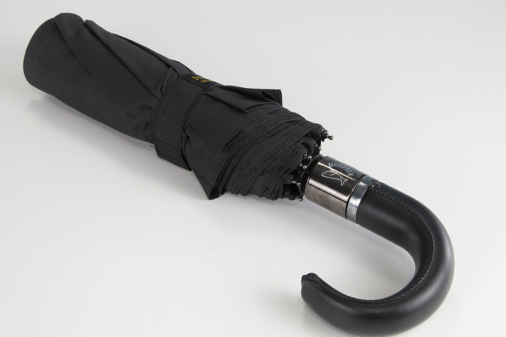Automatic 3 Folding Umbrella With J Handle UV Coating