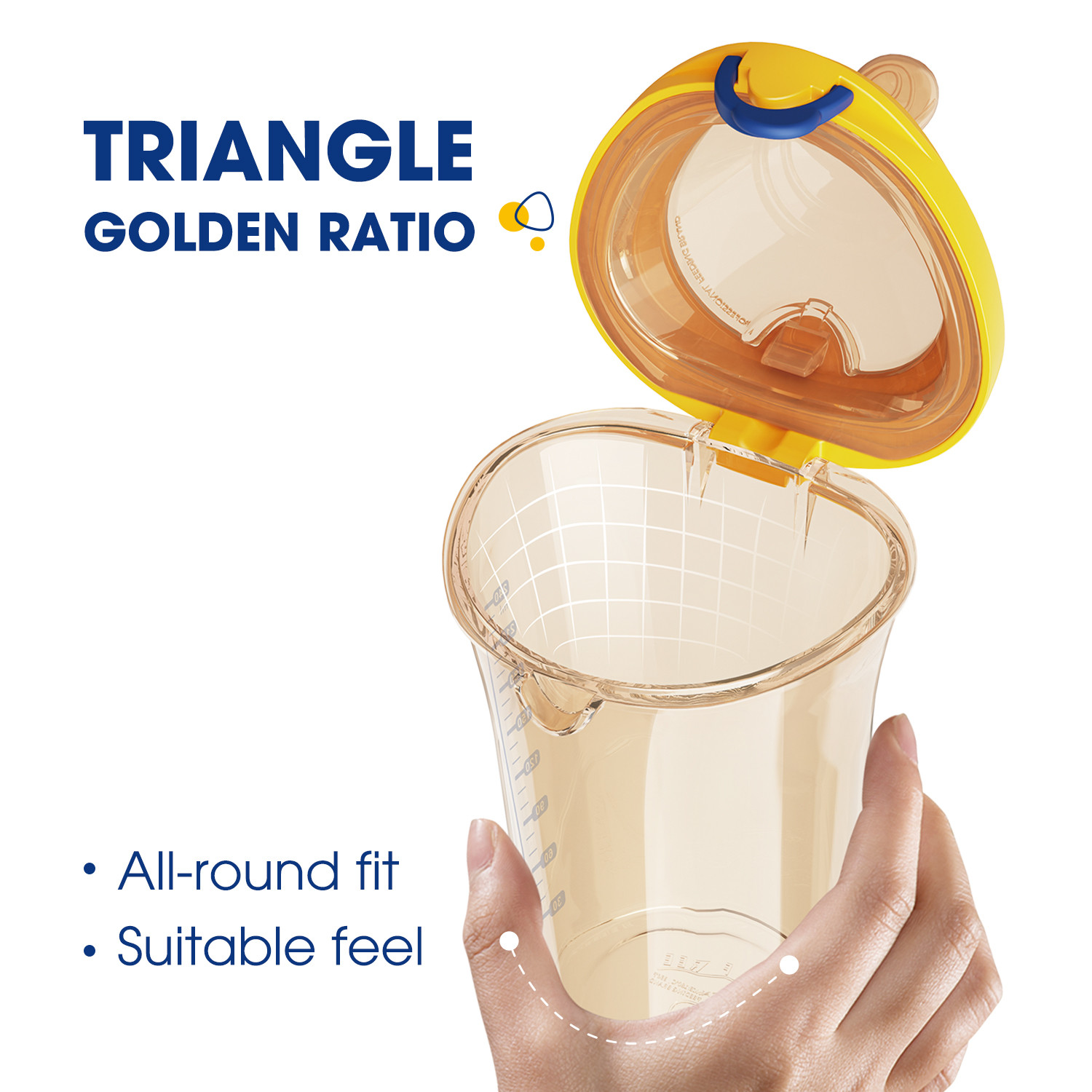 No Nipple Off To Make Milk Unique baby Feeding Bottle BPA Free 150ml Triangle Shape