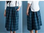 cotton blue & white gingham dress fashionable n casual