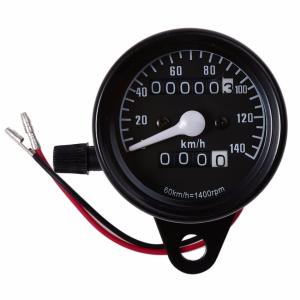 Quality Black 12V Motorcycle Digital Speedometer , CE 140km/H Universal Motorcycle Speedometer wholesale