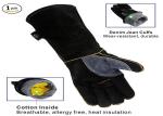 Extreme High Temperature Heat Resistant Gloves Cow Leather Material