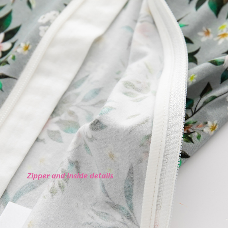 In Stock 2023 Bamboo Viscose Baby Sleep Rompers Organic Bamboo Baby Romper Newborn Reverse Zipper Jumpsuit Toddler Zip B