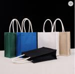 ODM White Red Linen Printed Jute Bags 16oz Thickness