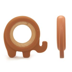 Quality Nursing Silicone Wooden Baby Teether EN71 Pantone Color wholesale