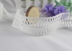 White 4.2cm Width Floral Guipure Lace Trim By The Yard , Wedding Stretchy Lace