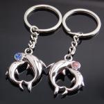 2pc metal keyring ,unique keyfob ,couples romatic keyring lover keychain Fashion