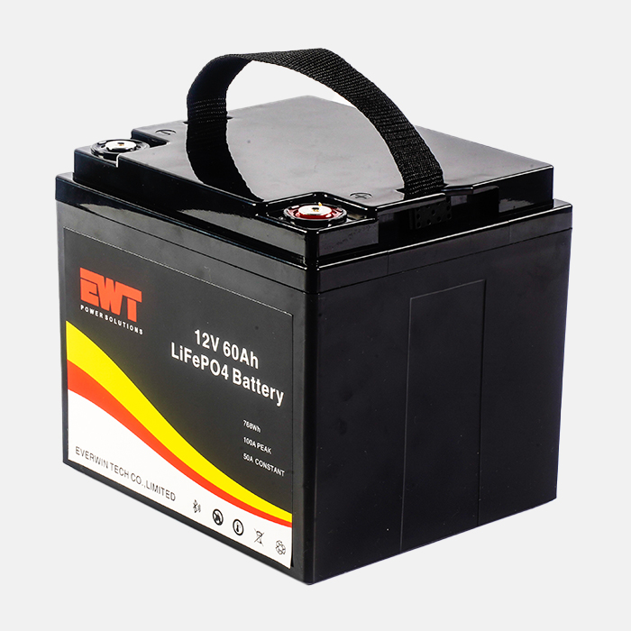 EWT Backup Energy System LiFepo4 12v 60ah Battery pack