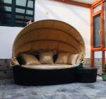 Outdoor recliner garden PE rattan sofa outdoor beach recliner balcony swimming