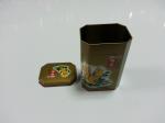 Irregular Painted Tea Tin Containers For Candy / Medicine / Mint Drying