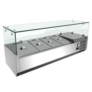 Quality 201 SS 120W Table Top Fridge Freezer For Salad wholesale