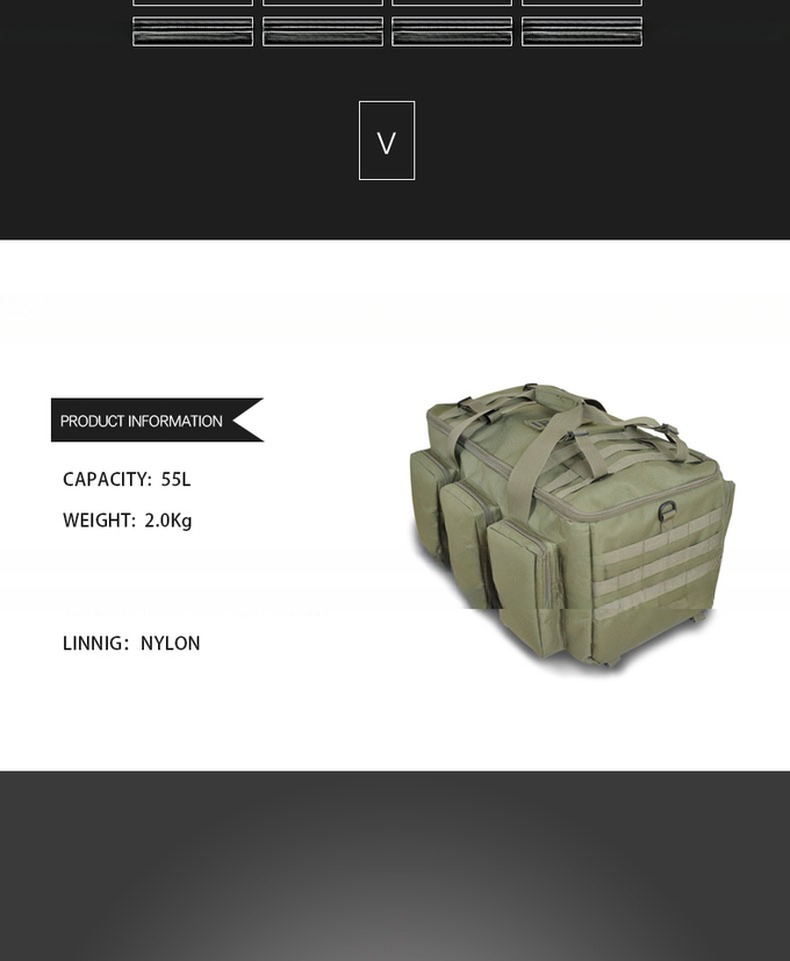 55L Capacity Multi-functional Waterproof Shoulder Backpack for Traveling and Camping