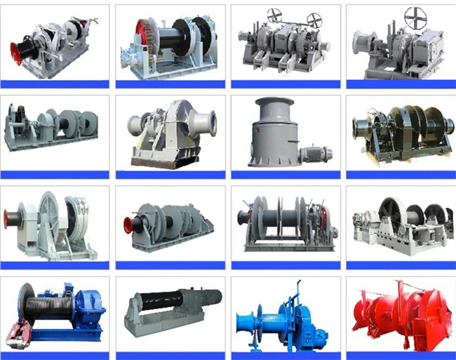 Load 100KN Power 45KW Chain Diameter 12mm Marine Drum Winch