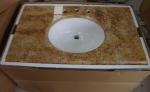 Natural Brown Marble Vanity Countertops 165 MPA Compressive Strength