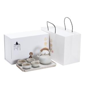 Quality Japanese Porcelain Kung Fu Tea Set Modern Fashionable Loop-Handled Teapot with Gift Box wholesale