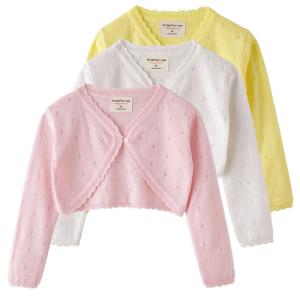 Quality Summer Cotton Knitted Cardigan Top Toddler Children Kids Girls Sweater wholesale