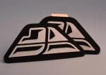 Microfiber Embossed Reflective Logo Heat Transfer Labels For Garments