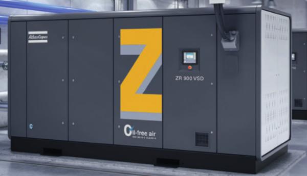 Zero Risk of Contamination ZR300-750&ZR400-900VSD Atlas Copco Oil Free Screw Air
