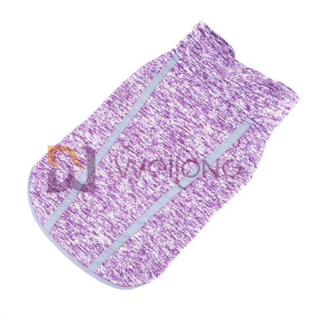 Warp Fleece Lining Dog Anxiety Vest Jacket Purple Fleece Dog Coat