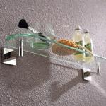 304 Stainless Steel Bathroom Accessories Shelves ODM Wall Mounted Glass Rack
