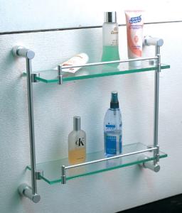 Quality Bathroom accessories brass double luggage carrier &amp; shelves wholesale