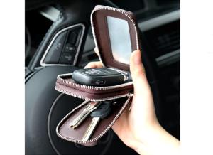 Quality Leather multi-function key chain trend car bag male small key storage bags wholesale