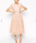 Newest Design Women Elegant Lace Midi Dress Party Wedding Dress Hot Sale