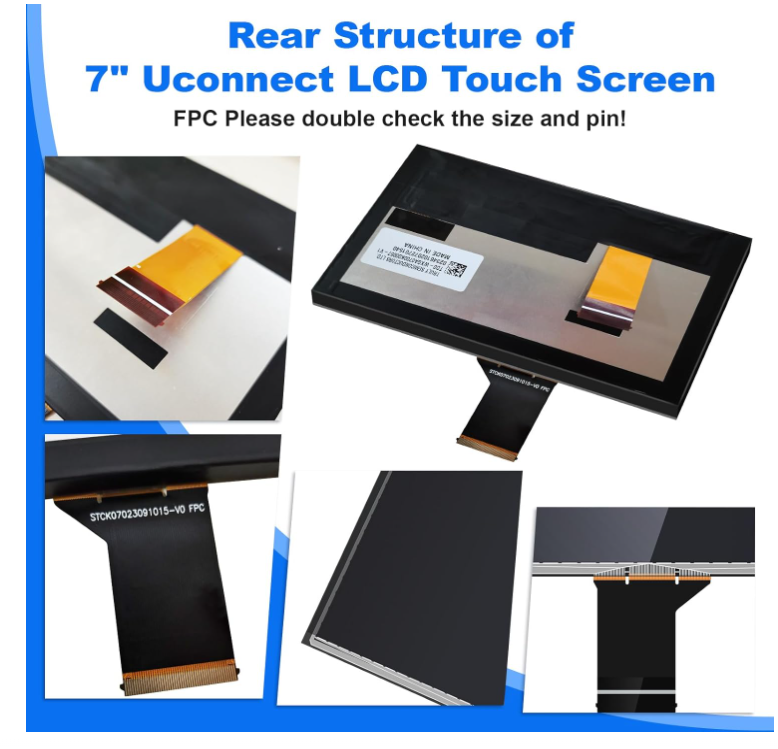 7 Inch TFT LCD Capacitive Touchscreen Digitizer Radio Navi Fit Lcd Monitor Tft For Jeep