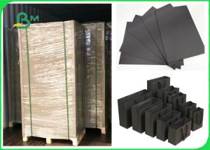 Quality Hard Black Paperboard 100% Recycled Paper AAA Grade 1.5 / 2.0mm For Hand Bags wholesale