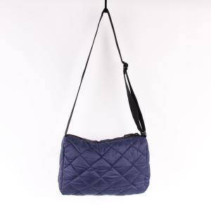 Quality Quilted Puff Shoulder Bag 100% Polyester Crossbody Navy wholesale