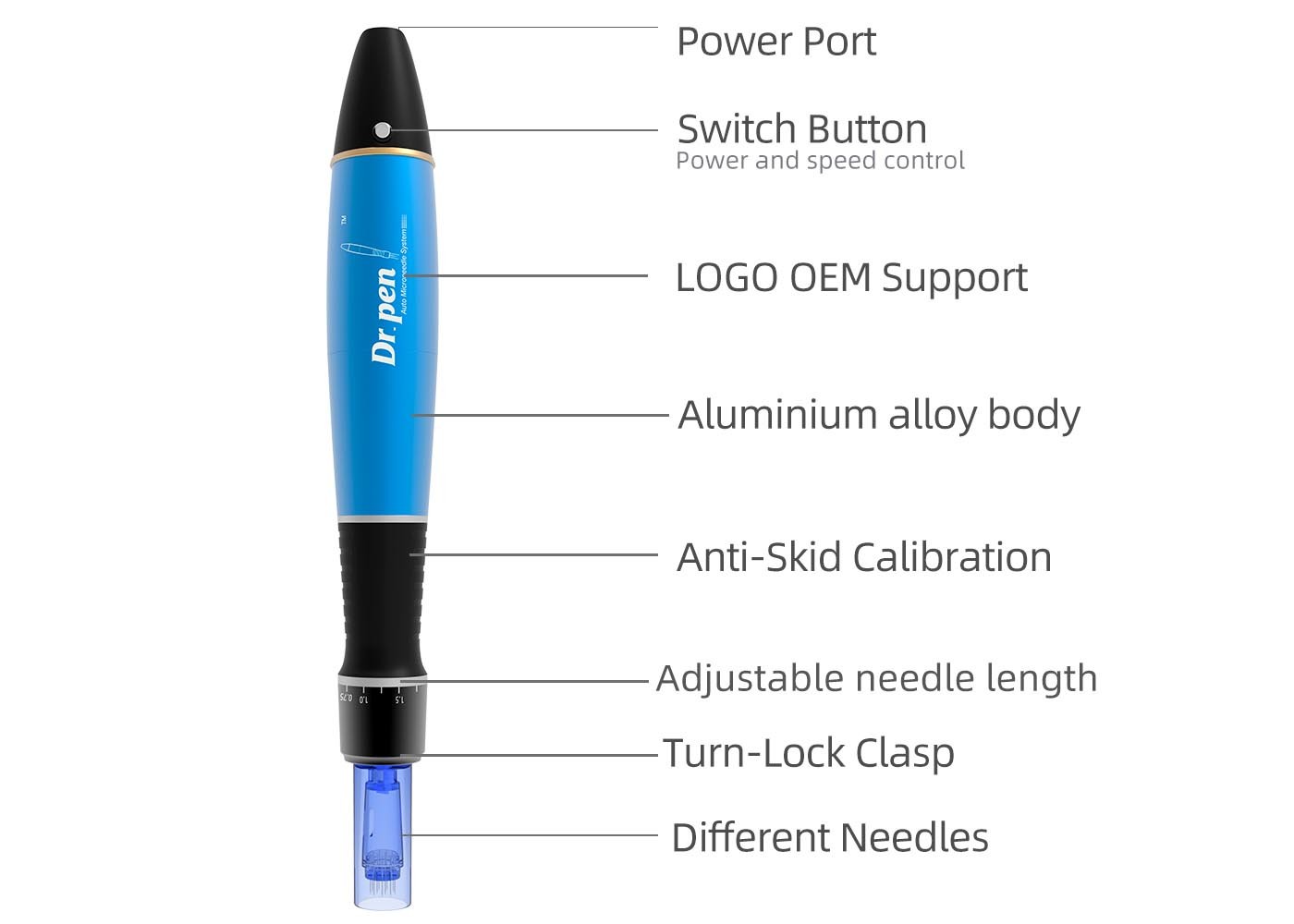 Dr pen A1-W Wireless Electric derma pen micro needling dermal matrix therapy Bayonet Prot Needle Cartridges dermo pen