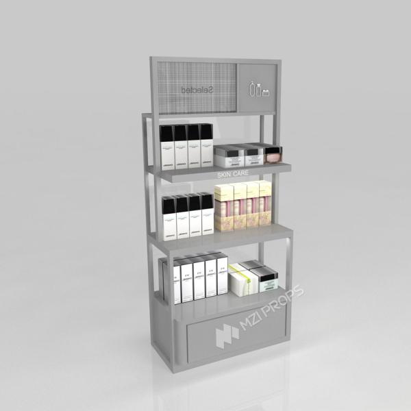 GDR03-CB-04 Universal Side Cabinet With LED Strip Lights And Transparent