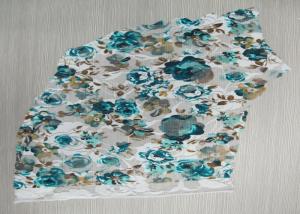 Quality Elegant Digital Printed Green Flower Stretch Lace Fabric For Home Textile wholesale