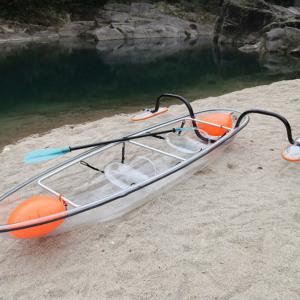 Quality 6mm Heat Formed See Through Kayak High Impact Resistance Small Rowing Boat wholesale