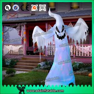 Quality Halloween Inflatable Decoration 3M Oxford Inflatable White Ghost With LED Light wholesale