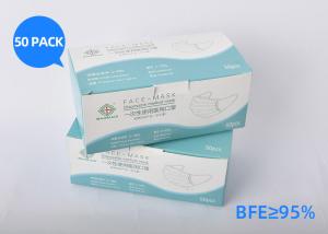 Quality Eco Friendly Fliud Resistant Surgical Mouth Mask , CE 3 Ply Disposable Face Mask wholesale