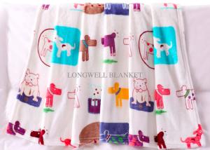 Quality Polyester Flannel Print Blanket Cartoon Design For Kids Anti - Pilling Non Irritating wholesale