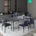Nordic Light Luxury Minimalist Marble Dining Table Scratch Resistant