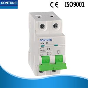 Quality Miniature STM1-63 2p MCB Circuit Breaker With Double Wiring 6ka Ce Semko wholesale
