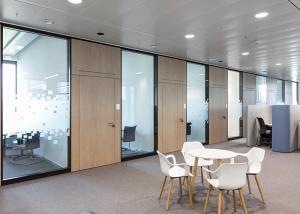 Quality Double Glass Soundproof Glass Wall Partition Safety Tempered 108 Easy Assemble wholesale