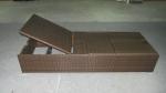 Contemporary Rattan Sun Lounger , Outdoor Beach Lounge Chair Set